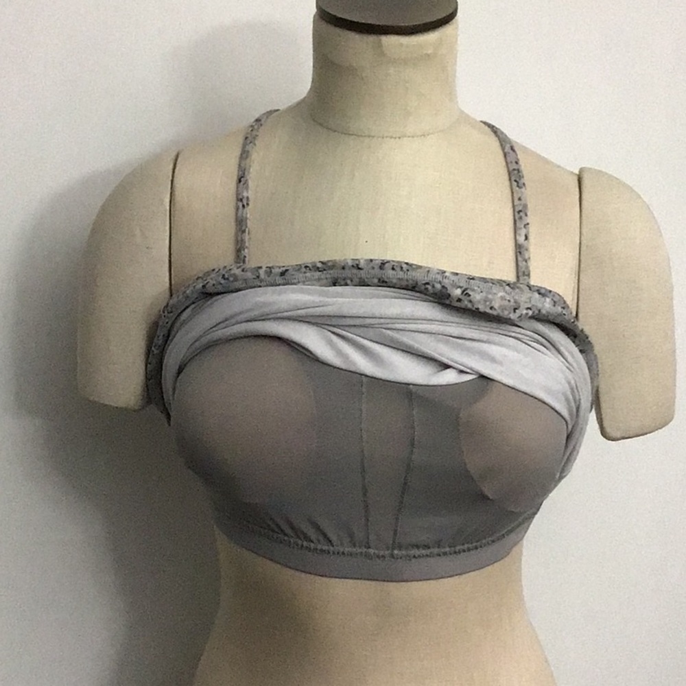 Lululemon Power Y Tank Luon Petite Fleur Silver Spoon EUC Size 8 - Picture 7 of 9